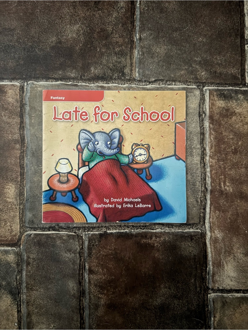 Late for School by Michaels - Kids Picture Book (Red, Blue, White, Brown)